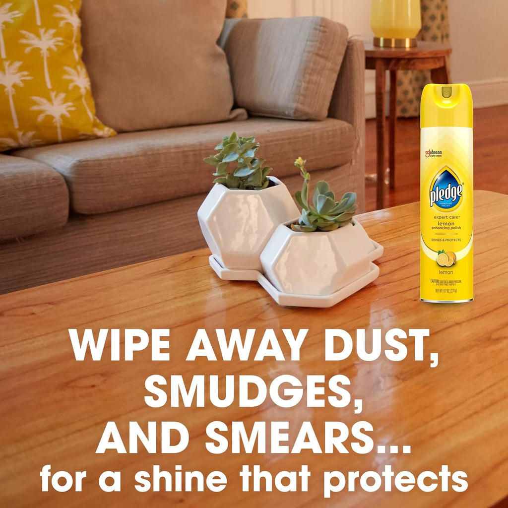 Buy now Pledge Enhancing Polish, Furniture & Wood Spray, Lemon Scent, 9.7oz at indiglob india