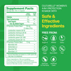 Culturelle Probiotics for Women with Prebiotics, 4-in-1 Benefits, 30 Count | 5 Strain Probiotic Blend, Vaginal, Urinary Tract, Digestive & Immune Plus Occasional Gas & Bloating Support*