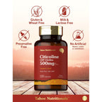 Tahoe Nutritionals Citicoline Supplement | 500mg | 120 Capsules