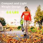 Leaf Blower Cordless with 2 Battery and Charger, Electric Powerful Blower