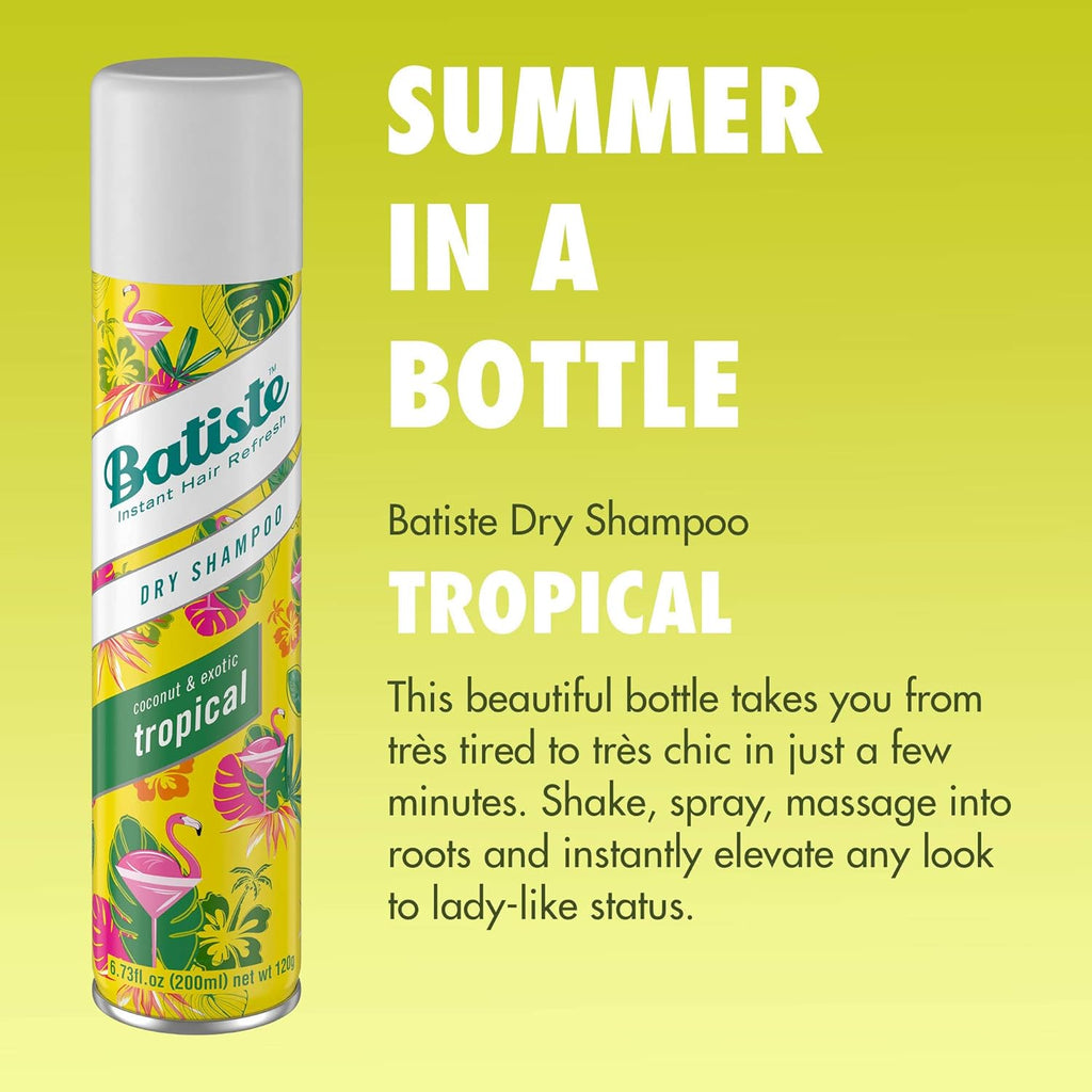 Buy now Batiste Dry Shampoo, Tropical Fragrance, 6.73 fl. oz. (Pack of 3) at indiglob india