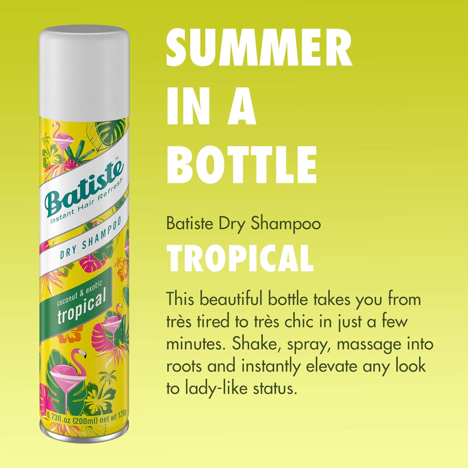 Buy now Batiste Dry Shampoo, Tropical Fragrance, 6.73 fl. oz. (Pack of 3) at indiglob india