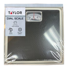 Taylor Analog Bathroom Scale for Body Weight, 300 lb Capacity, White/Black