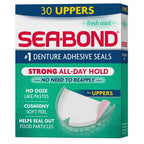 Buy now Sea Bond Secure Denture Adhesive Seals, Fresh Mint Uppers, Zinc-Free, All-Day-Hold, Mess-Free, 30 Count (Pack of 1) at indiglob india