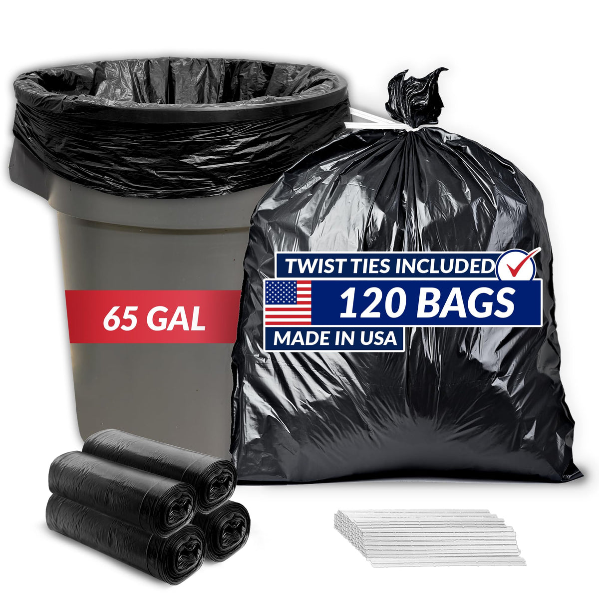 Reli. 65 Gallon Trash Bags Heavy Duty