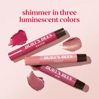 Burt's Bees Lip Shimmer Nude Collection, Tinted Lip Balm, 0.09 oz., 3 Tubes | Moisturizing for All Day Hydration, Natural Glowy Pigmented Finish, Buildable Color, 3 Warm Shades