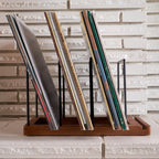 Decorative Vinyl Record Storage For Up to 75 Single Records - LP Holder