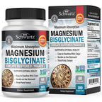 Magnesium Bisglycinate 100% Chelate No-Laxative Effect - 90ct | Max Absorption Magnesium Glycinate Capsules, Healthy Energy Muscle Bone & Joint Support - Non-GMO Project Verified