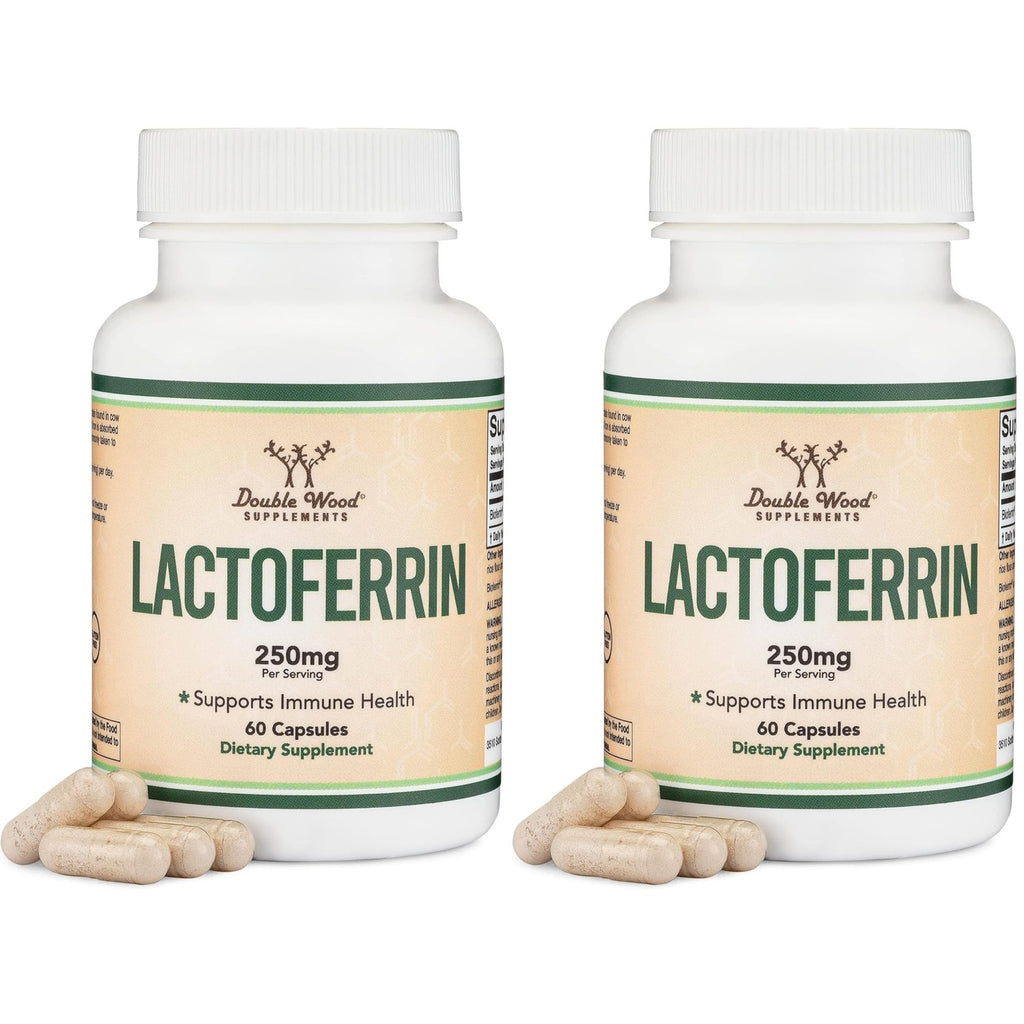 Lactoferrin 250mg Bioferrin, Immune, Gut + Iron Absorption, 60 Capsules | Immune, Gut + Iron Absorption Supplement, Patented Bioferrin, 250mg per Serving, Partially Iron-Saturated, No Taste