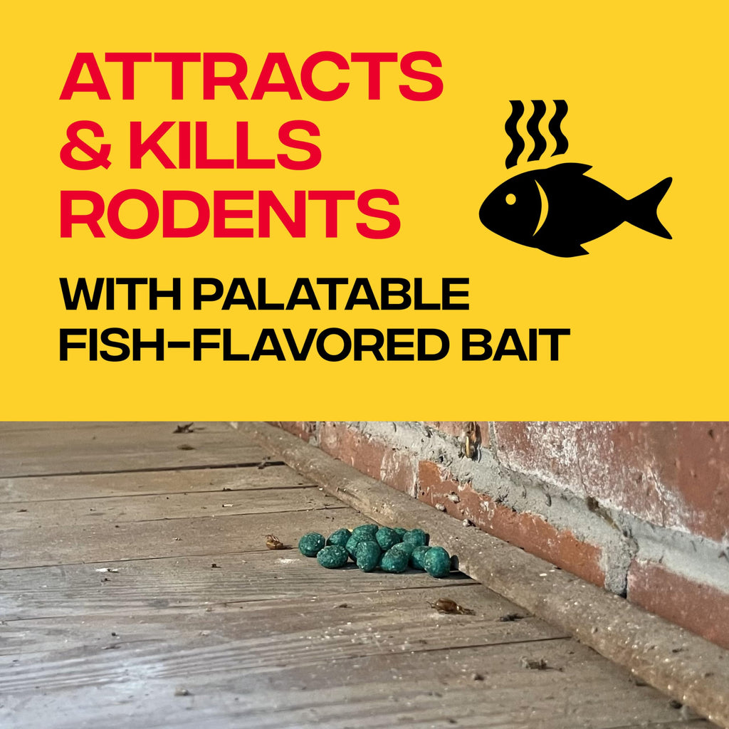 Victor Rodent Killer, 4 lb Fish-Flavored Bait Balls, Mouse Poisoning Bait
