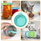 8 PACK Can Lids, Pet Food Can Cover and Food Mixing Spoons Food Canned Scoop, Fits Most Standard Size Dog and Cat Can Tops for Pet Cat Dog Feeding Can and Wet Food Storage