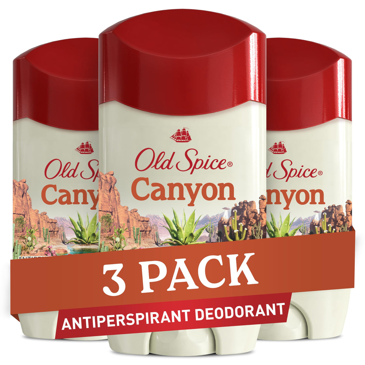 Premium Old Spice Canyon Antiperspirant & Deodorant 3-pack, offering long-lasting freshness and protection.