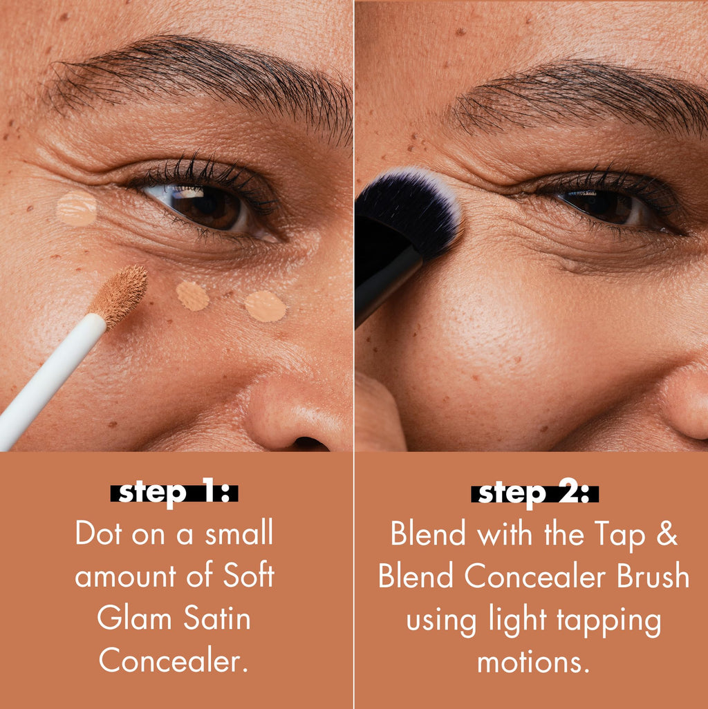 Buy now e.l.f. Tap & Blend Concealer Brush, Covers Blemishes & Dark Spots For An Airbrushed Finish With A Precision Tip, Synthetic, Vegan, & Cruelty-Free at indiglob india