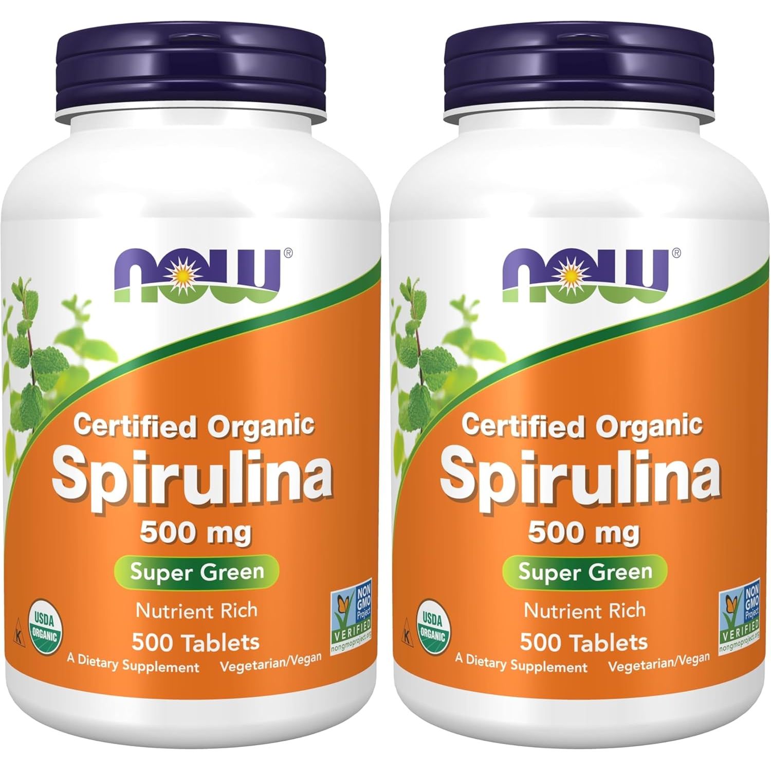 Buy now NOW Foods Supplements, Organic Spirulina 500 mg with Vitamins, Minerals and GLA (Gamma-Linolenic Acid), 500 Tablets 500 Count (Pack of 2) at indiglob india