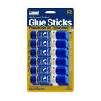 Upgrade Office Supply Glue Sticks, 6g, 12 Count, Purple Goes On Dries Clear