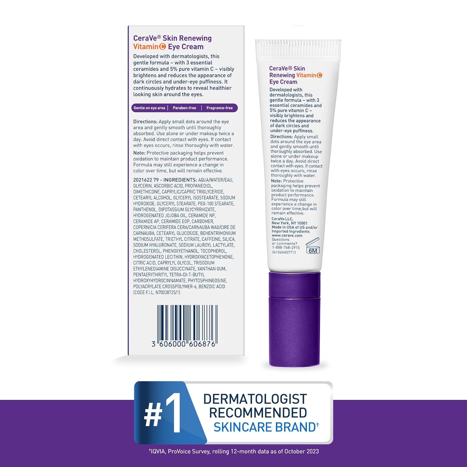 Buy now CeraVe Skin Renewing Vitamin C Eye Cream, Vitamin C, Hyaluronic Acid, Ceramides & Caffeine, Under Eye Cream For Dark Circles and Puffiness, Fragrance Free & Ophthalmologist Tested, 0.5 Fl. Oz at indiglob india