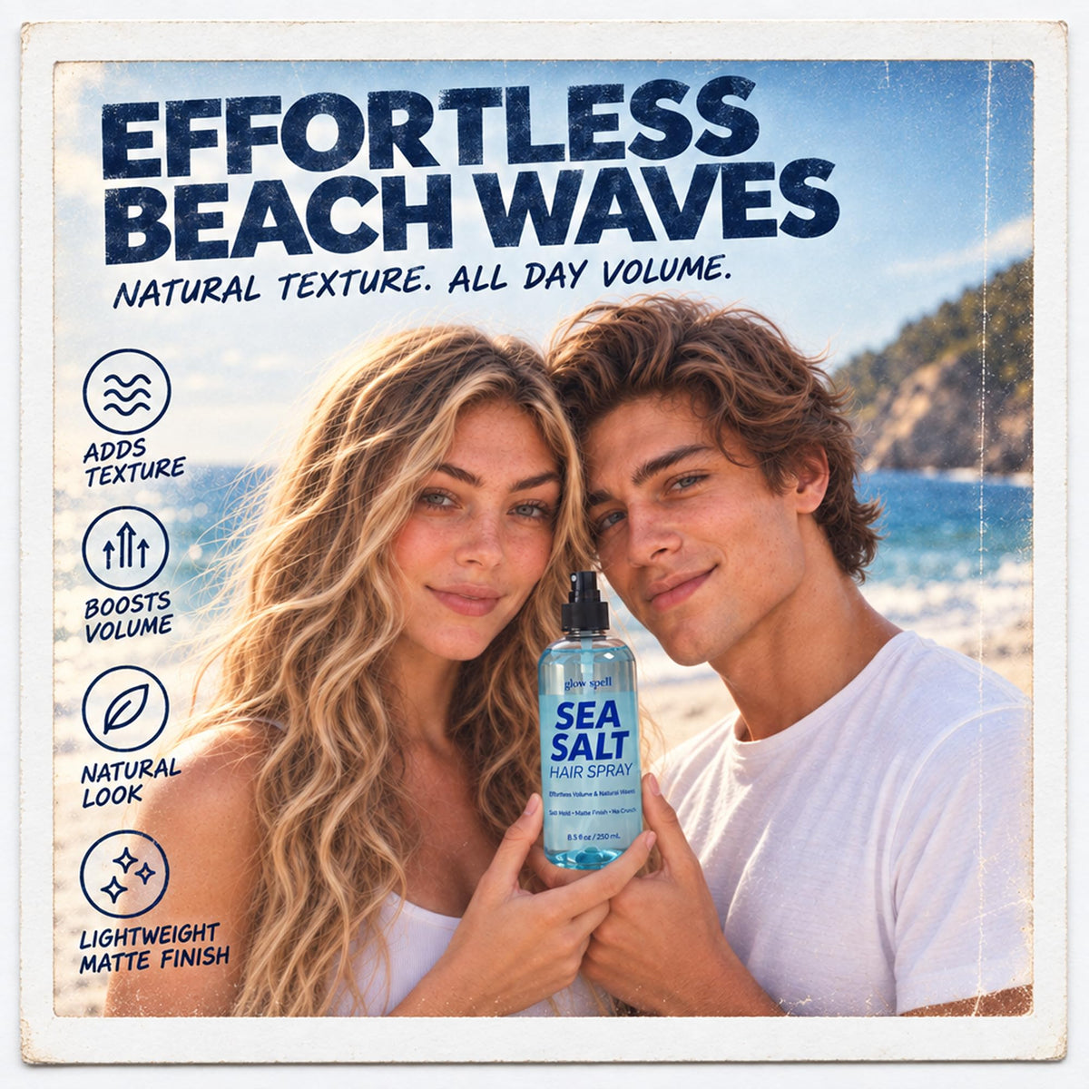 Sea Salt Spray for Hair – Texturizing Spray, Beach Waves & Volume (8.5 oz)