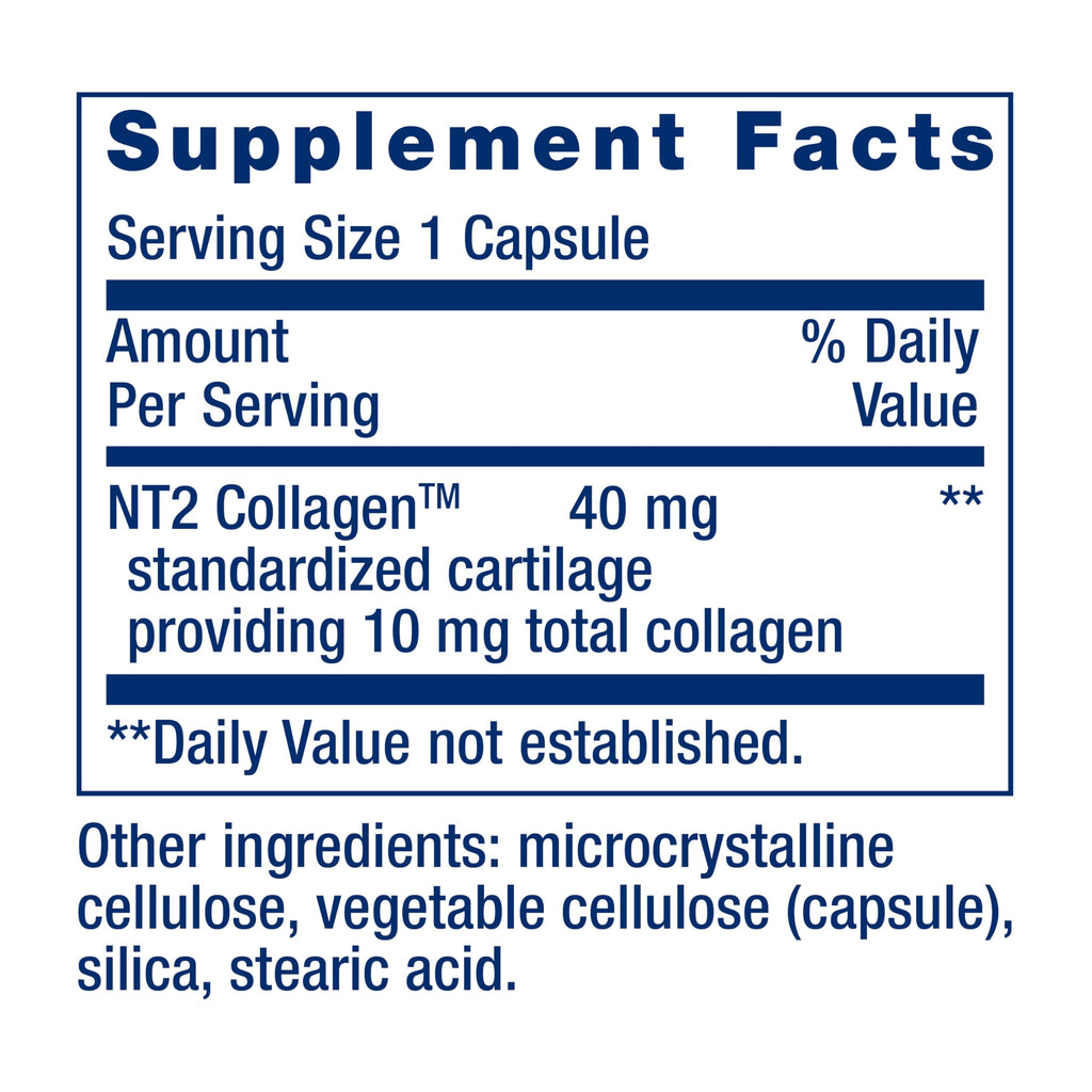Life Extension NT2 Collagen Joint Health Supplement, 60 Small Capsules