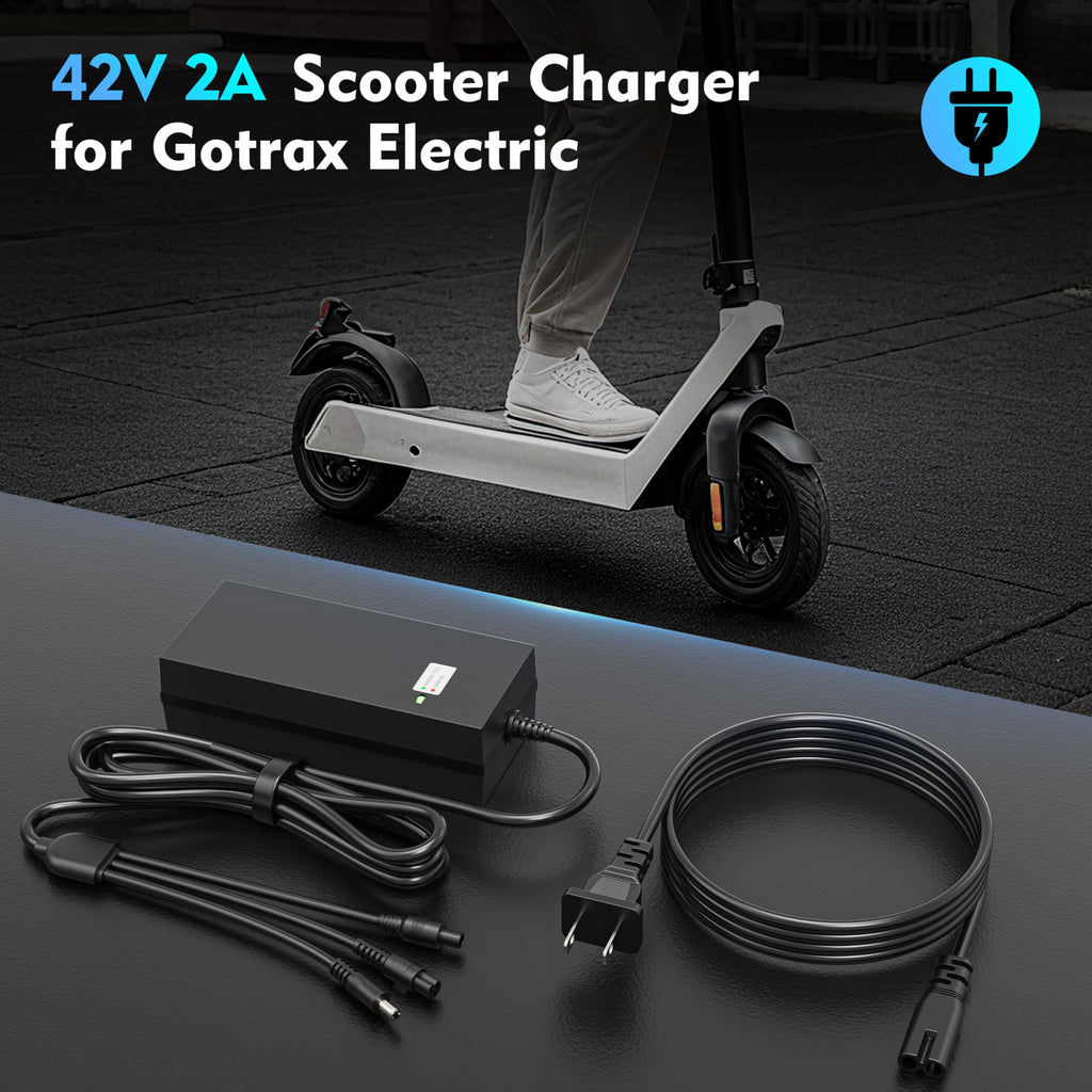 EVAPLUS 42V 2A Electric Scooter Charger for 36V Lithium Battery, SGS Safe
