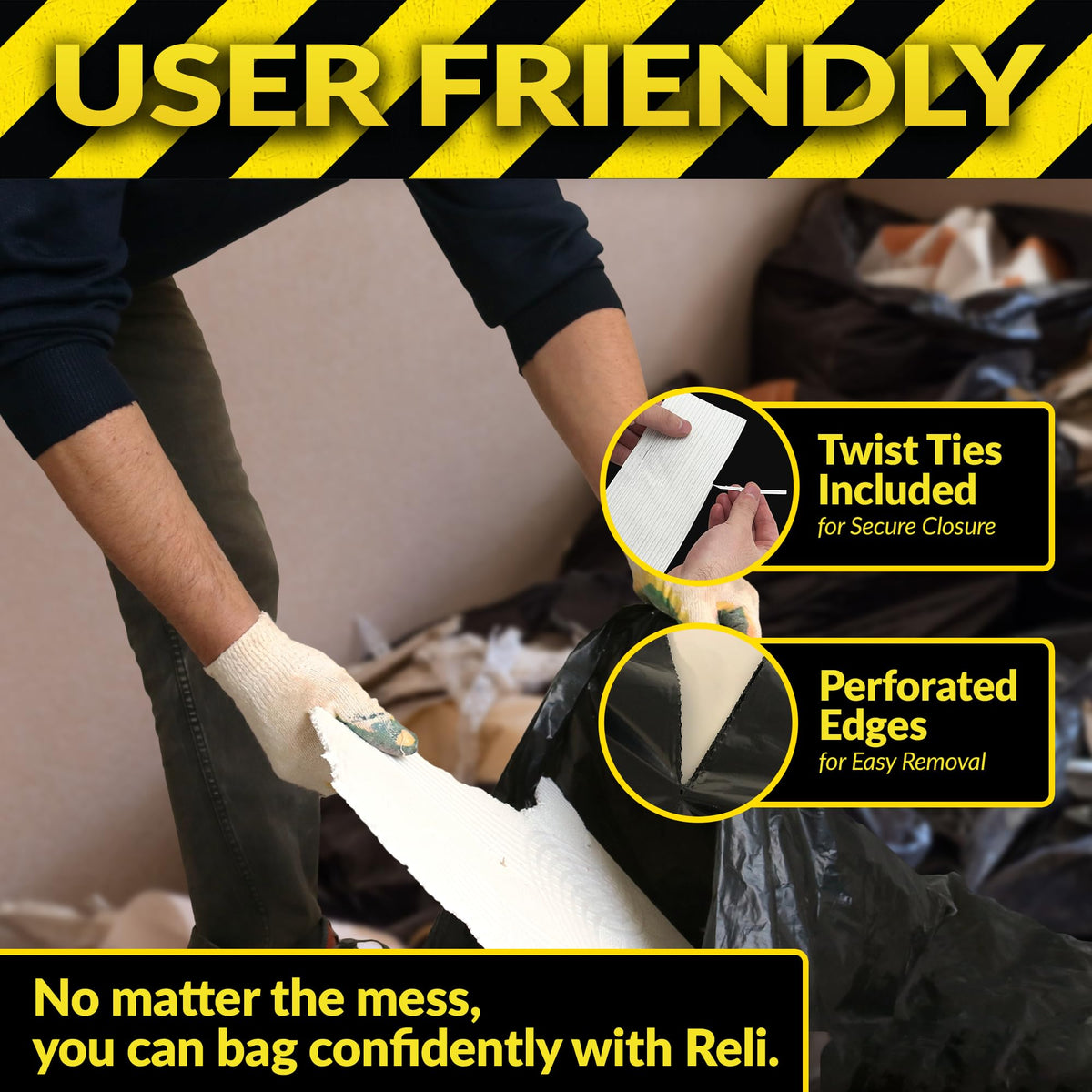 Reli. Contractor Garbage Bags 55 Gallon