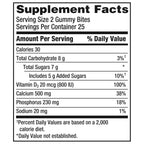 Caltrate Gummy Bites 600 Plus D3 Vitamin D and Calcium Supplement, 50 Count | Highest Level of Vitamin D3, Maximizes Calcium Absorption to Support Strong Bones and Daily Function