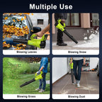 Leaf Blower Cordless with 2 Battery and Charger, Electric Powerful Blower