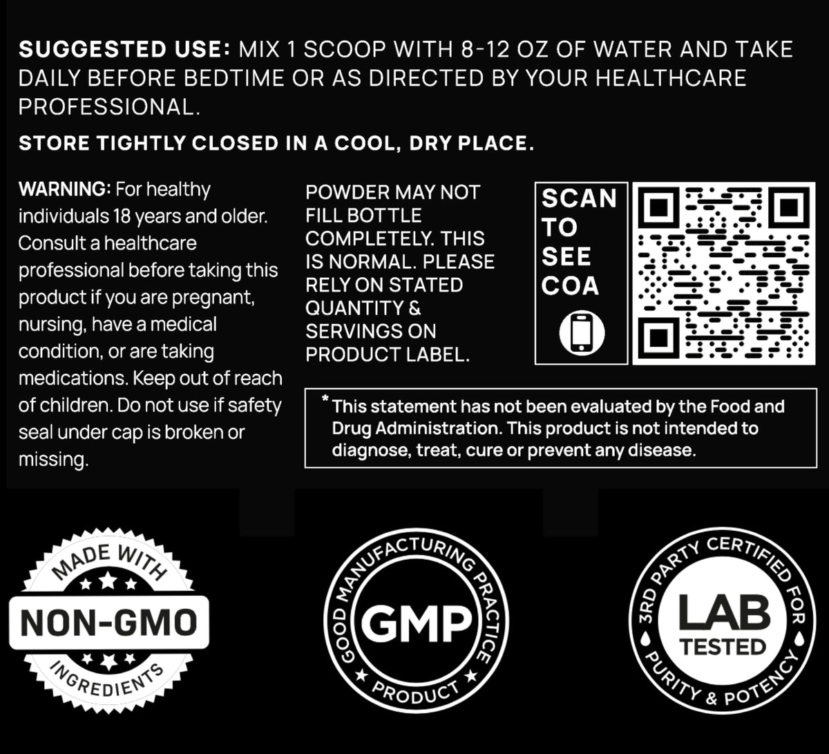 Triple Sleep Magnesium L-Threonate Powder w. Apigenin, L-Theanine + Melatonin - Magtein Magnesium L Threonate Supplement - High Strength Magnesium for Deep Sleep & Calm Natural Sleep Aid for Adults