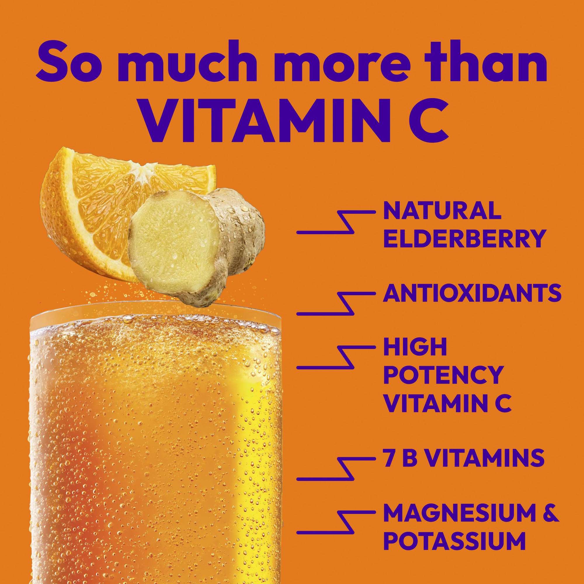 Emergen-C Vitamin C Immune Support Powder, Citrus Ginger, 18 ct | With Turmeric and Ginger, B Vitamins for Energy, Zinc and Manganese, Gluten Free, Caffeine Free