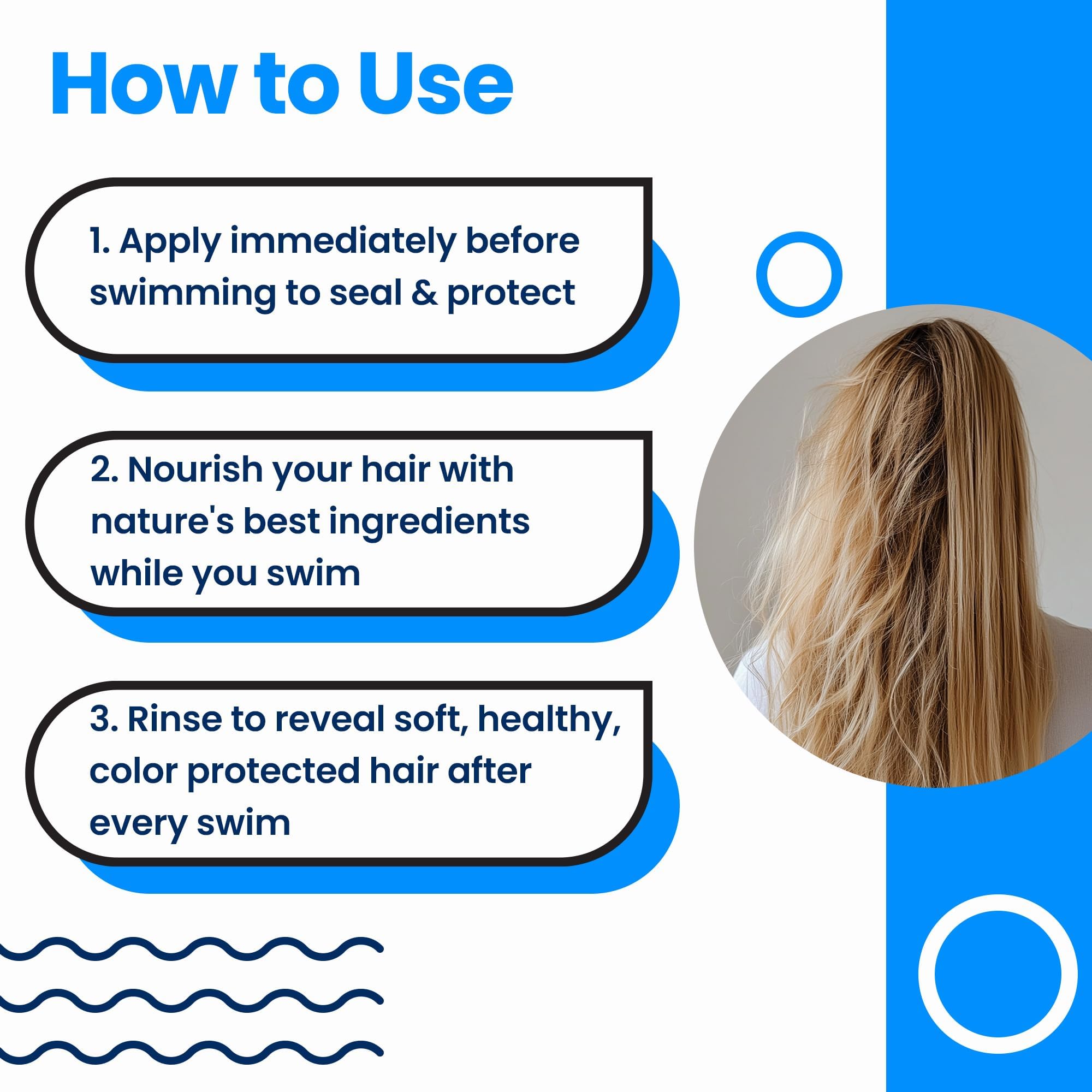 AQUA GUARD Pre-Swim Hair Defense, Prevents Chlorine Damage (2-Pack) | Softens & protects for blonder blondes, vibrant color, and manageable curls. UV protection, made in California