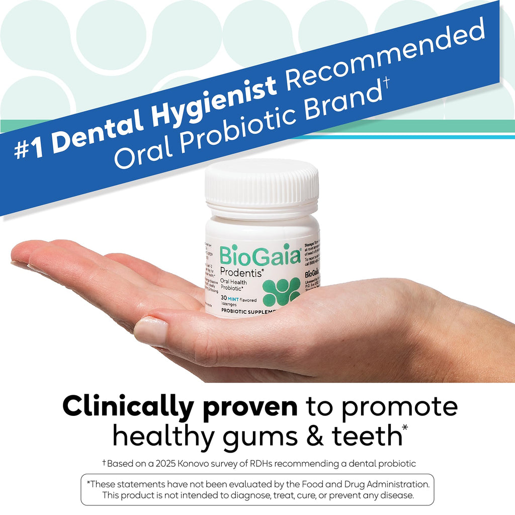 BioGaia Prodentis Oral Probiotics for Teeth & Gums and Bad Breath | Dental Hygienist-Recommended | Promotes Healthy Gums & Improves Oral Health | Fights Bad Breath | Dental Probiotic 30ct