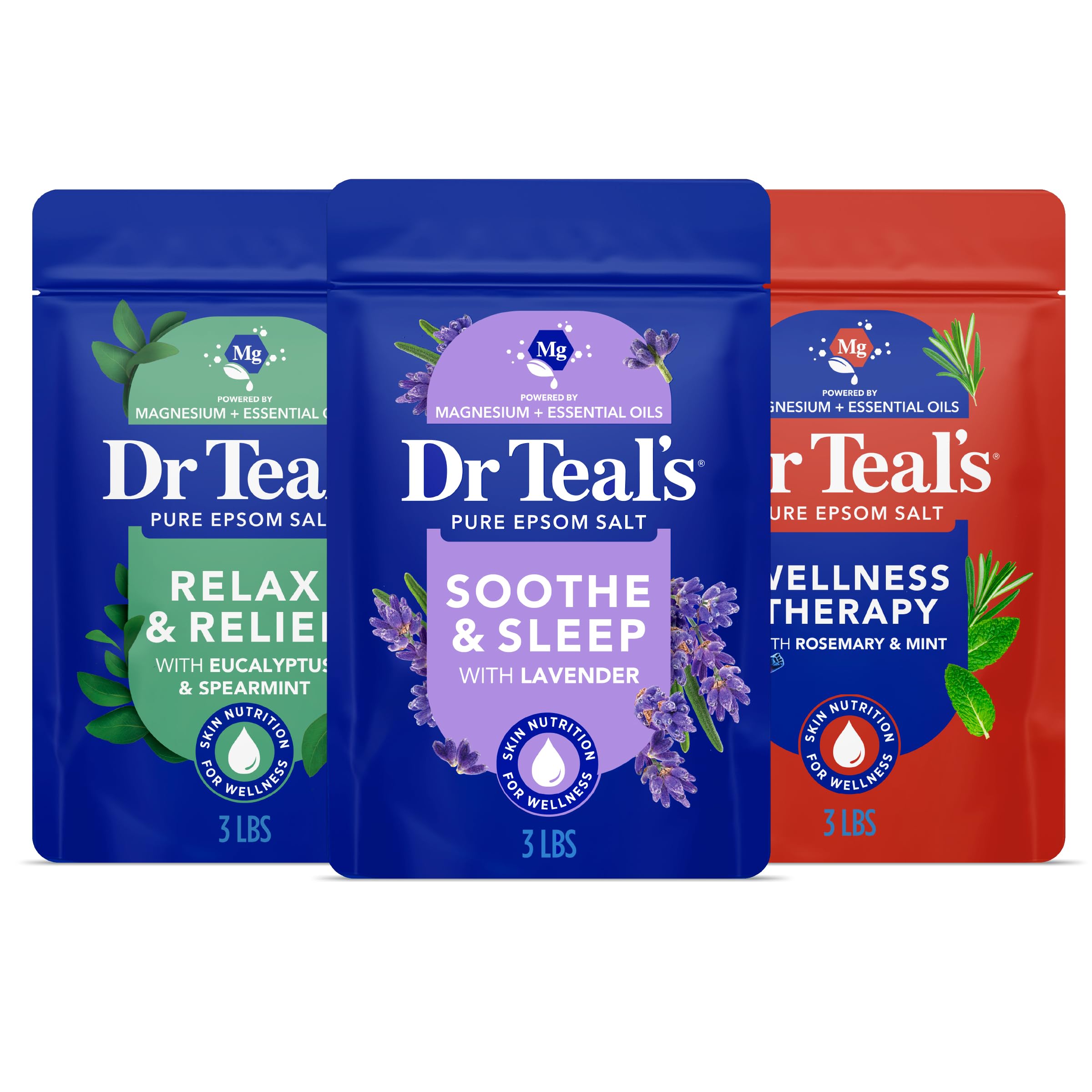 Dr Teal's Epsom Salt Soaking Solution, Soothe & Sleep, Lavender, 3lbs