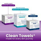 Reduces Fine Lines and Wrinkles in 6 weeks or Less, CLEAN SKIN CLUB Healthy Aging Clean Towels® XL, Disposable Face Towels, XL - 1 Pack (50 count)