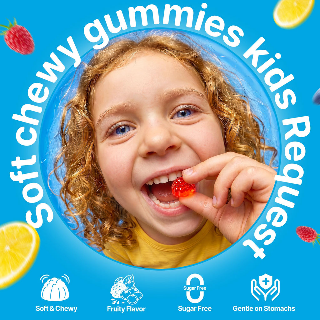 Magnesium Glycinate Gummies 200mg for Kids & Adults, Sugar-Free, 120 Ct