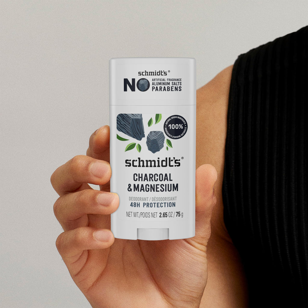 Schmidt's Aluminum-Free Vegan Deodorant Charcoal & Magnesium with 2.65 oz