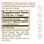 Solgar Methylcobalamin (Vitamin B12) 5000 mcg, 60 Nuggets - Cherry Flavor - Supports Energy Metabolism - Body-Ready, Active Form - Non-GMO, Vegan, Gluten Free - 60 Servings