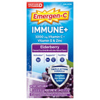 Emergen-C Immune+ Triple Action Immune Support Powder, Elderberry, 18 ct