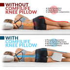 Buy now ComfiLife Orthopedic Knee and Leg Pillow for Side Sleepers Sleeping - 100% Polyurethane Foam for Back Pain, Hip Pain Relief at indiglob india