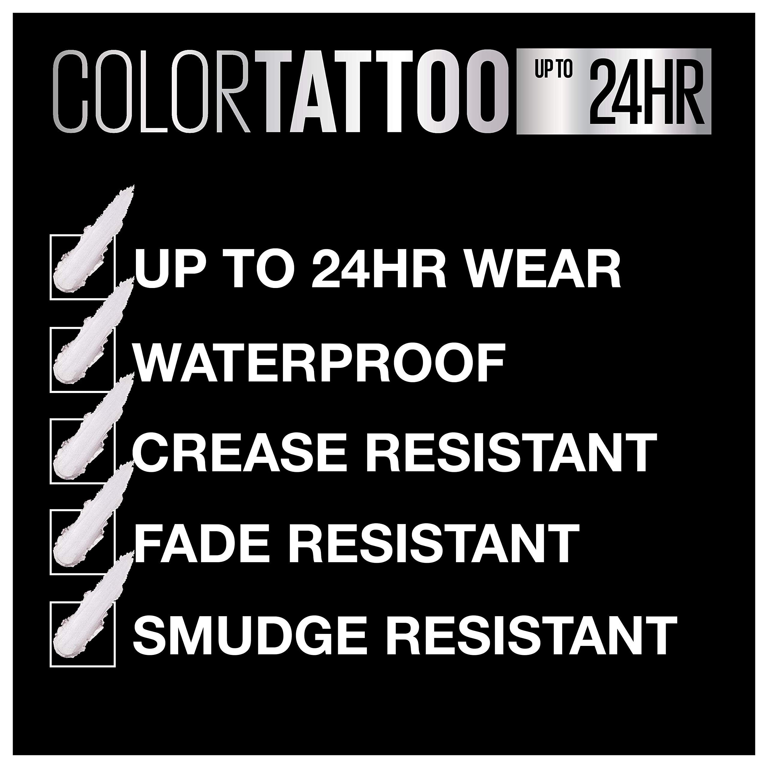 Buy now Maybelline New York Color Tattoo 24 Hour Longwear Cream Eyeshadow Makeup, Front Runner, 1 Count at indiglob india