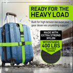 Buy now Untethered Luggage Straps | TSA-Approved Suitcase Belts with Heavy-Duty Buckles. Secure Adjustable Travel Accessories for Checked Bags. 4-Pack at indiglob india