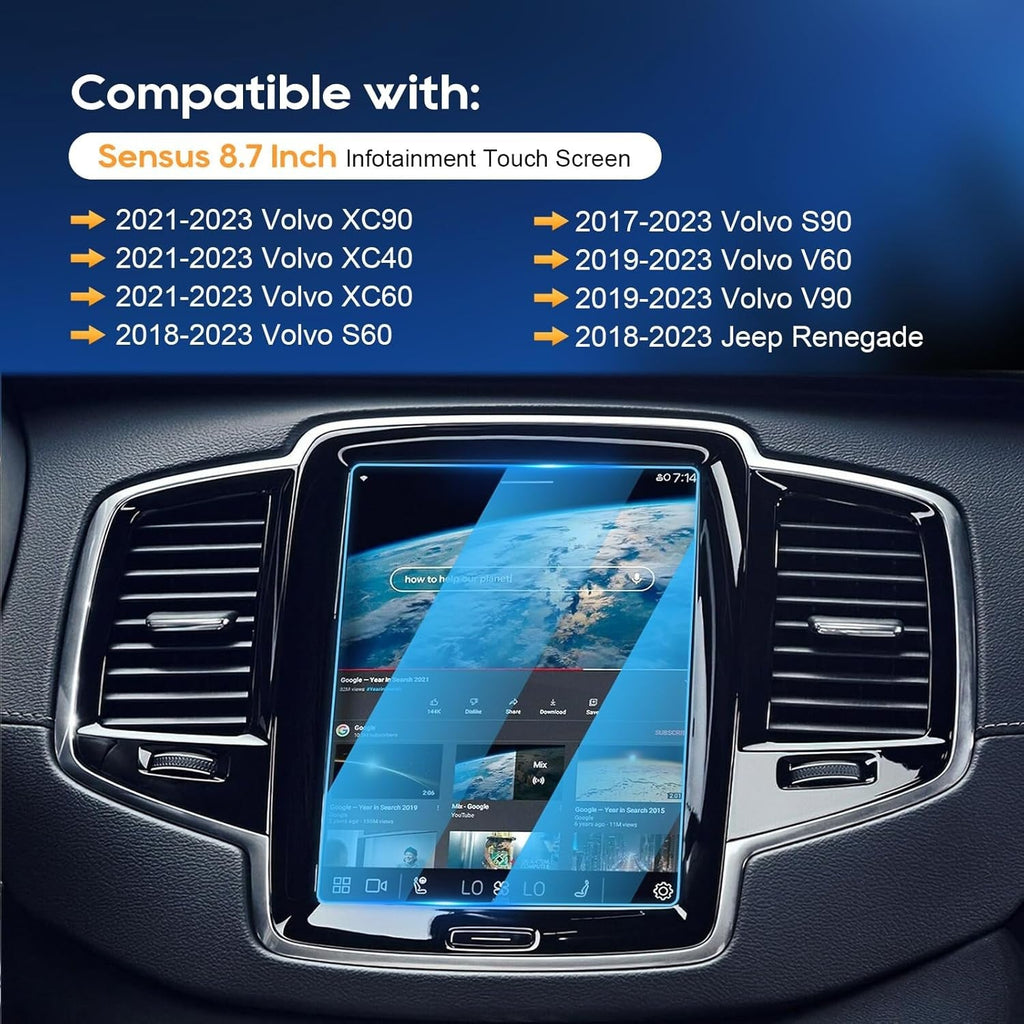 Buy now LFOTPP 2016-2018 Volvo V90 XC90 S90 Sensus 8.7 Inch Car Navigation Screen Protector,9H Tempered Glass Infotainment Screen Center Touch Screen Protector Anti Scratch High Clarity at indiglob india