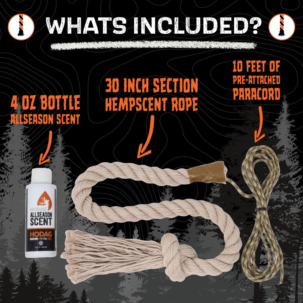 HODAG HempScent Rope Mock Scrape Kit for Whitetail Deer Hunting
