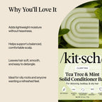 Buy now Kitsch Clarifying Tea Tree & Mint Conditioner Bar - Hair Conditioner for Scalp & Oil Control - Vegan Conditioner for Women and Men, Color-Safe, Sustainable Hair Care - Made in USA, 2.7 oz at indiglob india