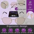 Buy now Prospek Blue Light Blocking Glasses for Women Oversized I Lightweight Titanium Frame for Computer with Anti-glare to Reduce Eyestrain I AURA at indiglob india