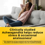 Nature Made Ashwagandha Capsules 125mg for Stress Support, 60 Capsules | Ashwagandha Supplements with Clinically Studied Sensoril Ashwagandha, Herbal Supplement for Men and Women, 60 Day Supply