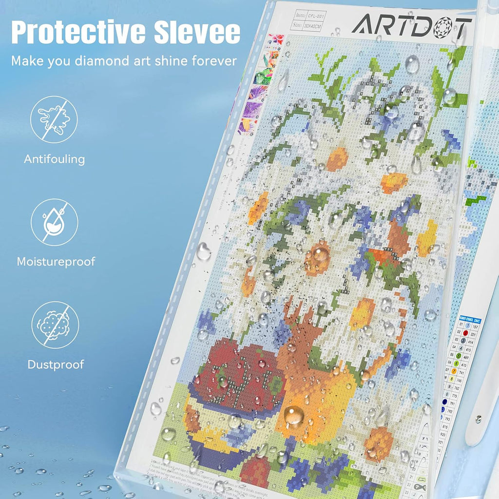 Buy now ARTDOT A2 Storage Book for Diamond Art Kits, Diamond Art Portfolio Folder with 30 Pocket Slevees Protectors (39.7 x 56cm) at indiglob india