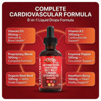 Clean Nutra Cayenne Pepper Drops Supplement Liquid + Hawthorn Berry, Vitamin D3 K2 Beet Root Powder, Ceylon Cinnamon, Turmeric Curcumin, Organic Panax Ginseng, Berberine Extract 1 Pack