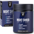 Night Shred Night Time Fat Burner & Natural Sleep Support, 30 Servings | Ashwagandha, 5-HTP, CLA & Melatonin; Appetite suppressant; Supports sleep & fat burning; 60 vegetarian capsules
