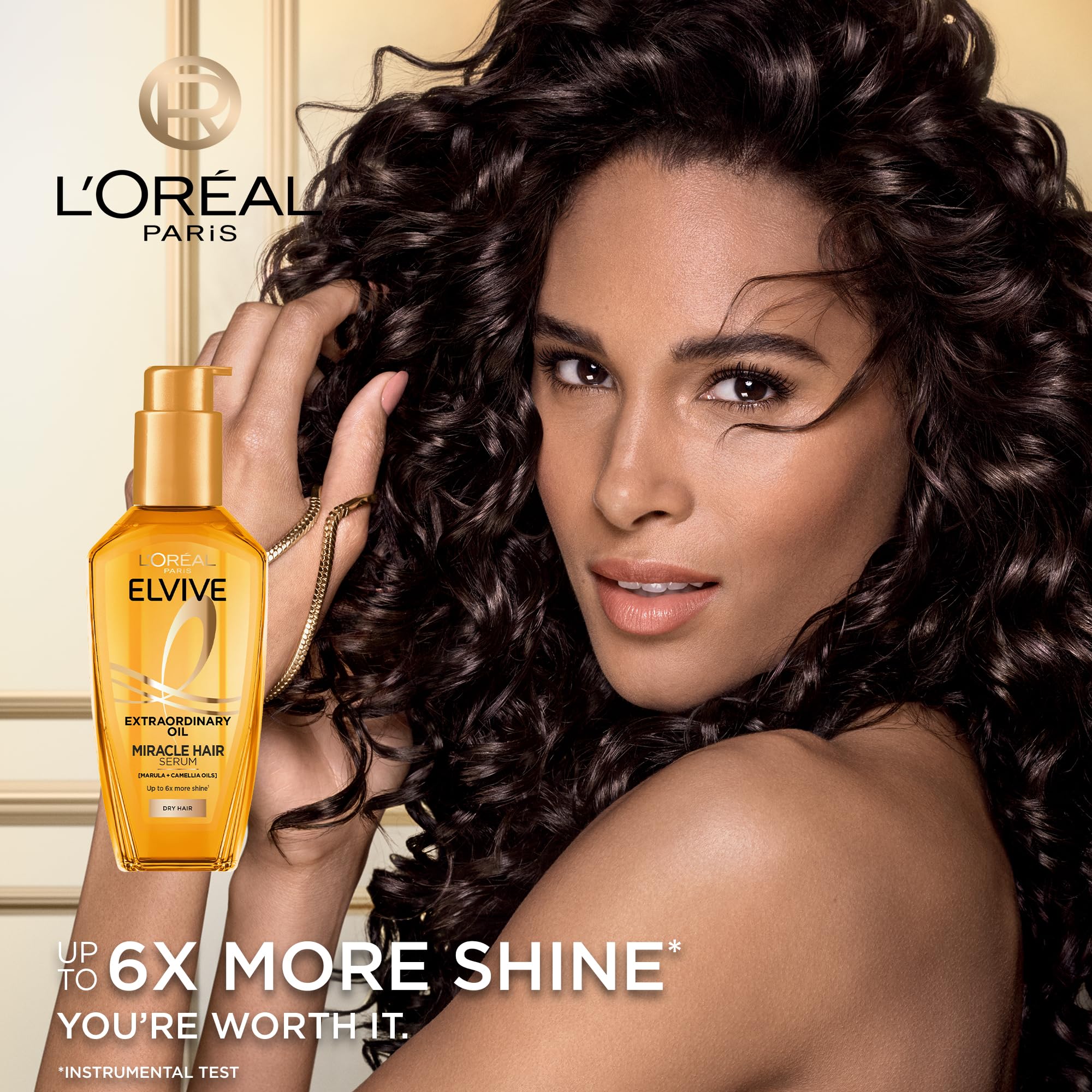 Buy now L'OrÃ©al Paris Elvive Extraordinary Oil Miracle Hair Serum, Intense Nourishment, Up to 6x more Shine, up to 230Â° heat protection, suitable for all hair types, 100ml at indiglob india
