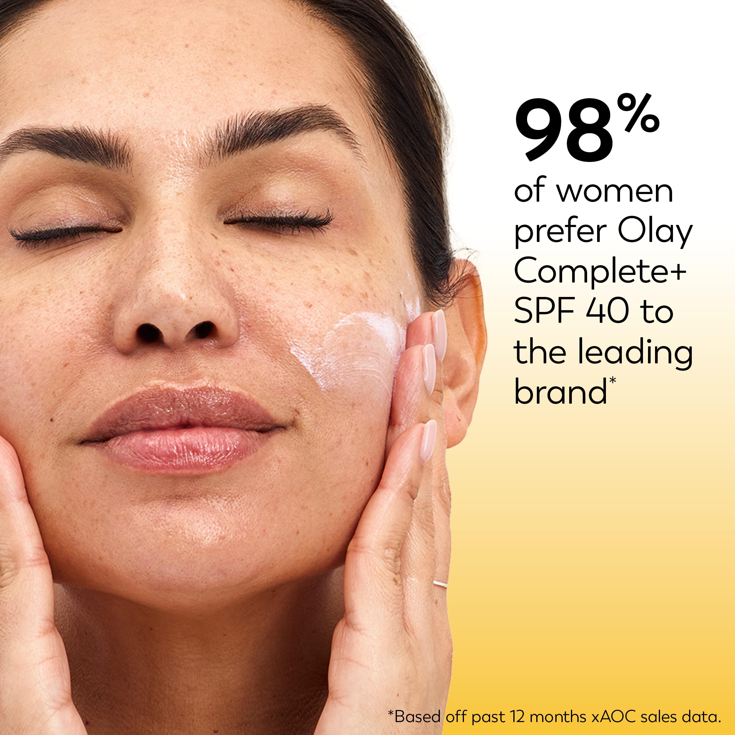 Olay Complete+ Face Moisturizer with Sunscreen SPF 40, For Sensitive Skin, Broad Spectrum Sun Protection, Fragrence-Free - No White Cast on All Tones, Nourishes Moisture Barrier - Ceramides, 6 Oz