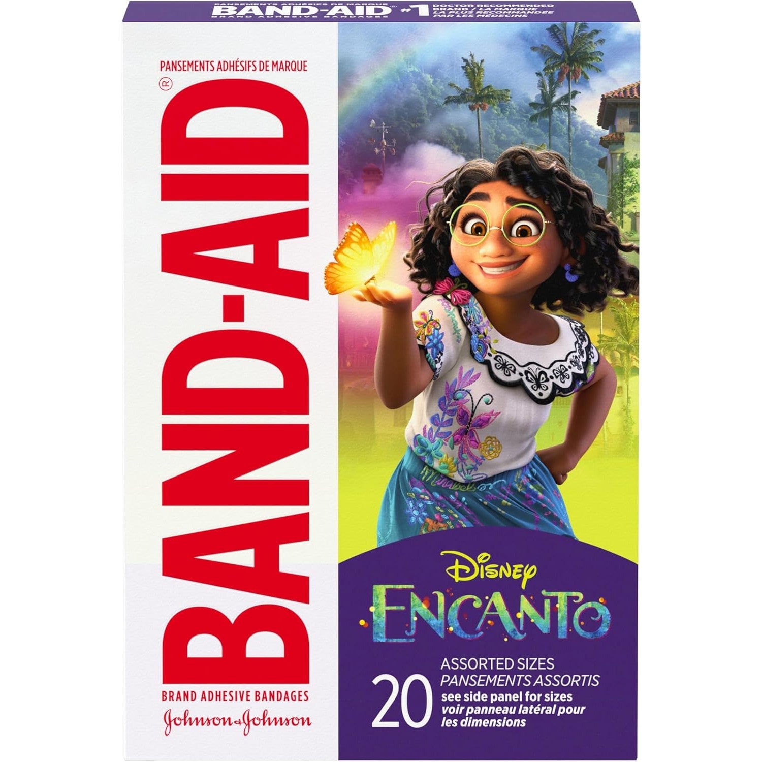 Buy now Band-Aid Brand Adhesive Bandages for Minor Cuts & Scrapes, Wound Care Bandages Featuring Marvel Avengers Characters, Fun Decorative Bandages for Kids & Toddlers, Assorted Sizes, 20 ct 20 Count (Pack of 1) Encanto at indiglob india